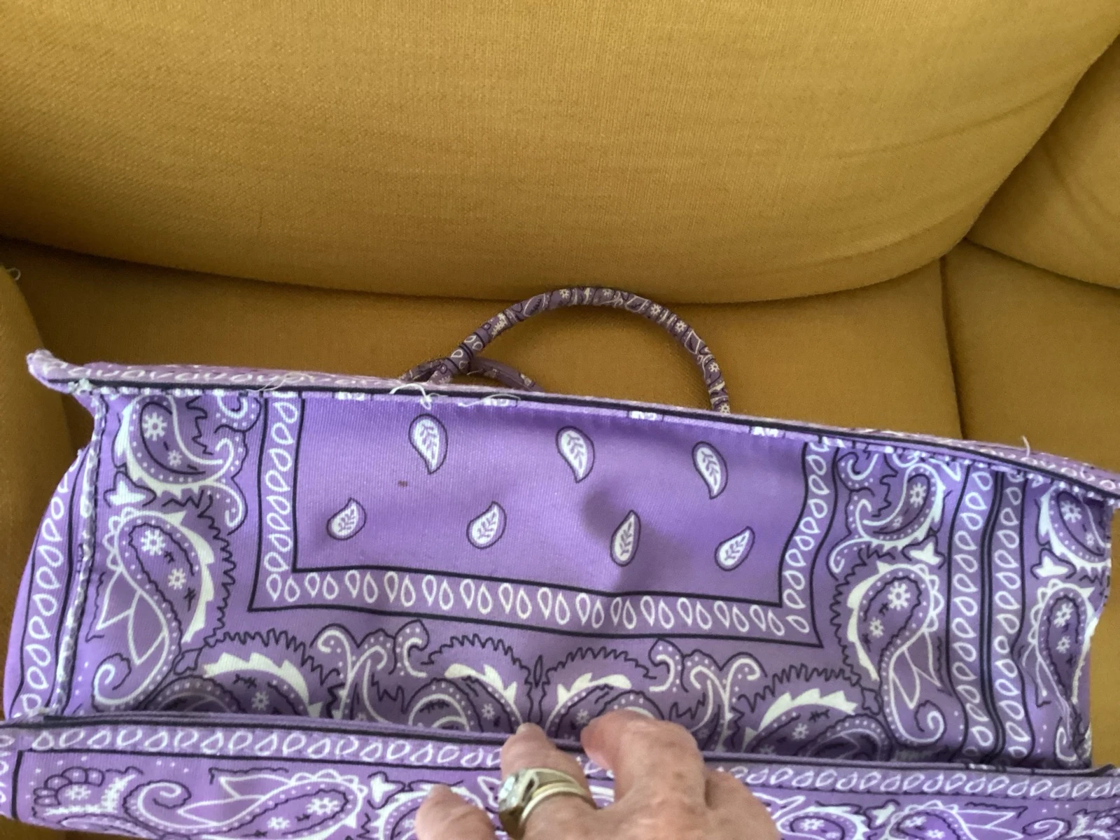 Grote canvas tas in bandana-stijl – photo 3